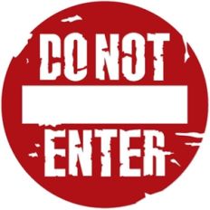 sign: do not enter