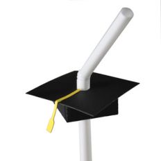 mortar board graduation straw topper decoration