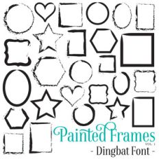 painted frames font