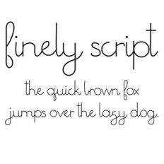 cg finely script font