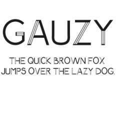 cg gauzy font