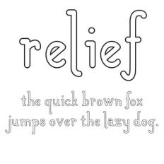 cg relief font