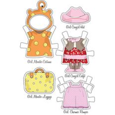 little friends paper set-adventure girl bear