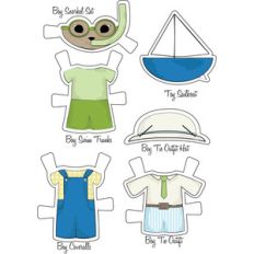 little friends paper set-water boy bear