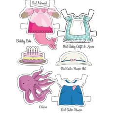 little friends paper set-water girl bear