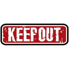 sign: keep out