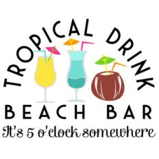 tropical drink beach bar