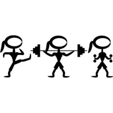 stick workout girl
