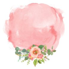 pink watercolored florals