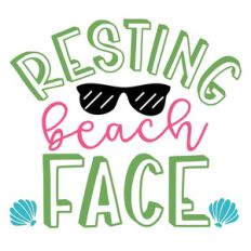 resting beach face