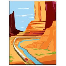southwest train flat card