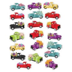 red truck with flowers planner stickers
