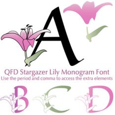 qfd stargazer lily monogram font