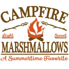 campfire marshmallows sign