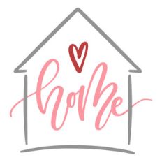 home drawing heart