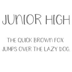 cg junior high font