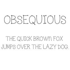 cg obsequious font