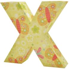 3d block letter x
