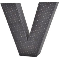 3d block letter v