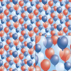 red, white, and blue balloon pattern