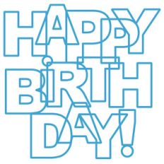 happy birthday overlapping