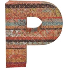3d block letter p