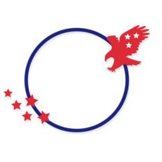 independence day monogram frame