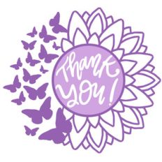 thank you butterfly flower