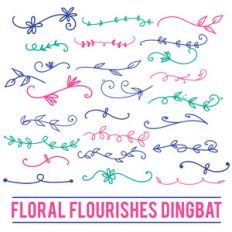 floral flourishes dingbat font