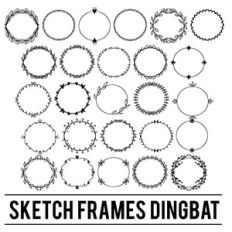 sketch frames dingbat font
