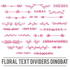 floral text dividers dingbat