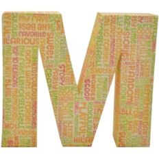3d block letter m