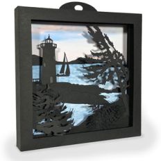 lighthouse shadow box