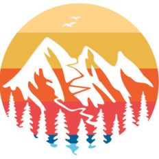retro mountain trail