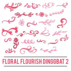 floral flourish dingbat font 2