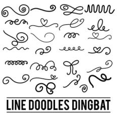 line doodles dingbat font