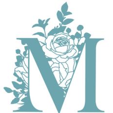 m floral letter