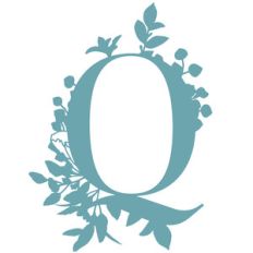 q floral letter