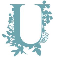 u floral letter