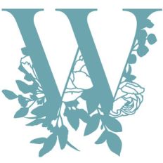 w floral letter