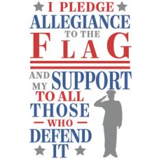 pledge allegiance flag support defend
