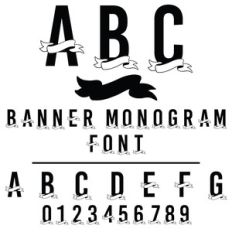 banner monogram font