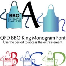 qfd bbq king monogram font