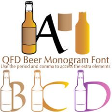 qfd beer monogram summer party font