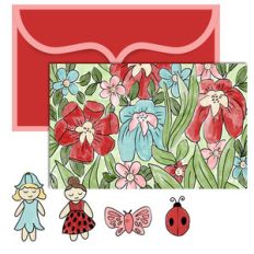 paper doll scene set - flowerfriends