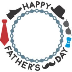 happy fathers day circle frame