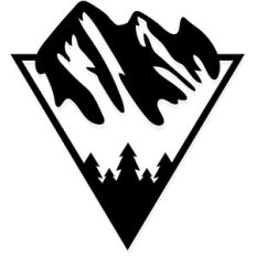 retro mountain logo