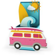 box card surf truck