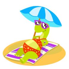 bronto dinosaur sunbathing