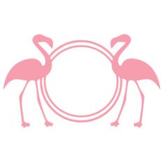 flamingo monogram frame